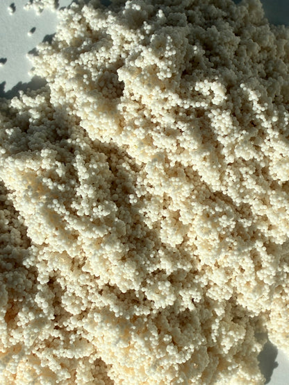 Close up of NAC scale prevention media beads
